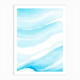 Blue Ocean Wave Watercolor Vertical Composition 142 Art Print