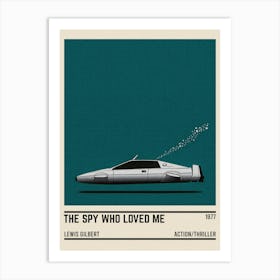 The Spy Who Loved Me Car Art Print