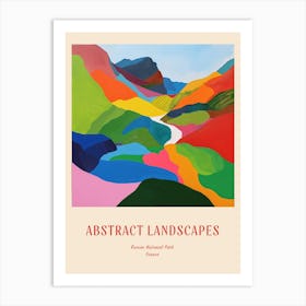 Colourful Abstract Runion National Park France 1 Poster Art Print