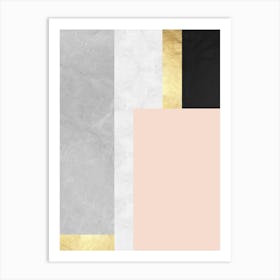 Geometric textures composition 9 Art Print