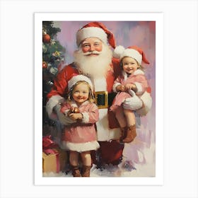 Santa Claus With Children 1 Art Print