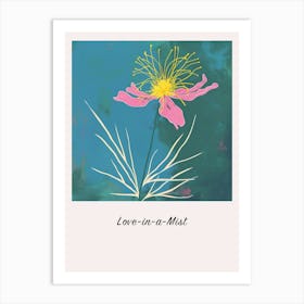 Love In A Mist 1 Square Flower Illustration Poster Art Print