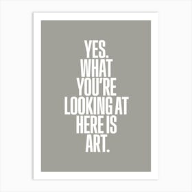 Looking At Art Art Print