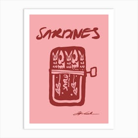 Sardines, Pink Art Print