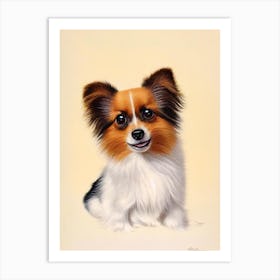 Papillon Illustration Dog Art Print