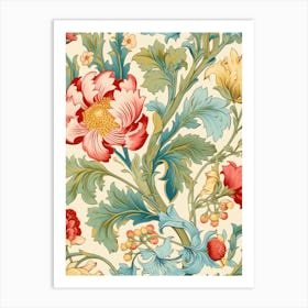 Floral Wallpaper 139 Art Print