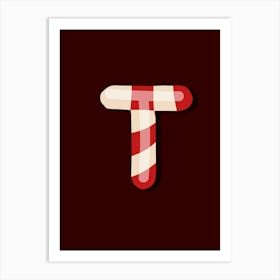 Candy Cane Christmas Letters Living Room Holiday Display 20 Art Print