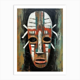 Mohawk Memories in Masks - Native Americans Series Art Print