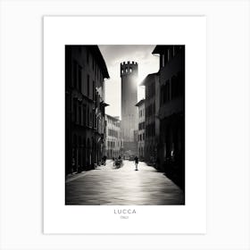Poster Of Lucca, Italy, Black And White Analogue Photography 2 Art Print