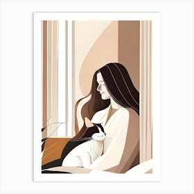 Womanandcattans Art Print