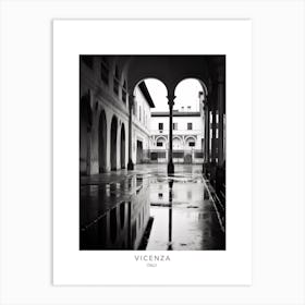 Poster Of Vicenza, Italy, Black And White Analogue Photography 2 Art Print