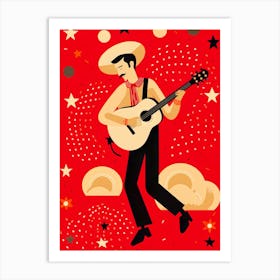 Mexican Guitar Art Print