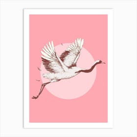 Crane In Flight Art Print