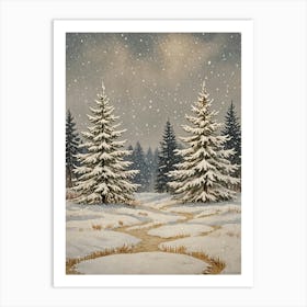 Winter Snow Art Print