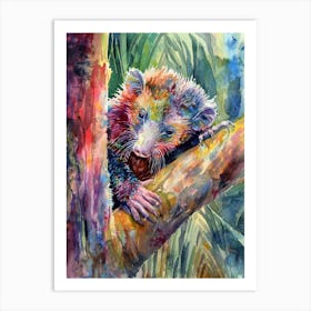 Anteater Colourful Watercolour 3 Art Print