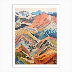 Ben Lawers Scotland Colourful Mountain Illustration Art Print