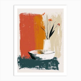 Flowers In A Vase, Boho Art Print