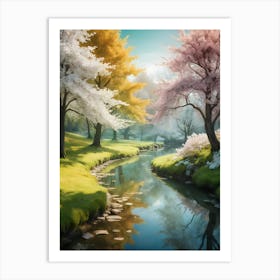 Serene Spring Oasis Art Print