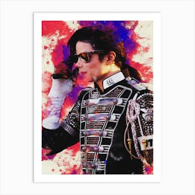 Smudge Of Portrait Michael Jackson The King Of Pop Art Print