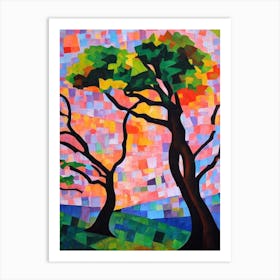 Black Walnut Tree Cubist Art Print