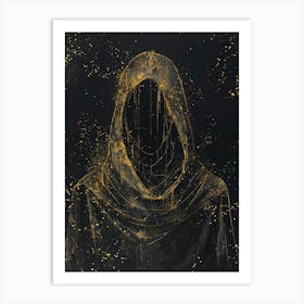 Golden Hooded Man Art Print