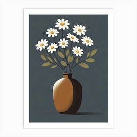 Daisies In A Vase 15 Art Print