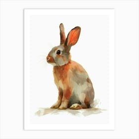 Satin Rabbit Nursery Illustration 3 Art Print