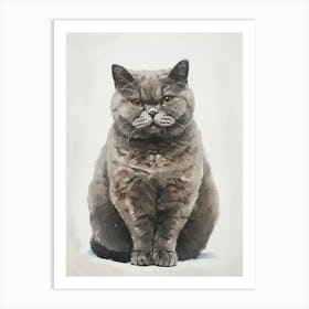 British Shorthair Cat Painting 1 Art Print