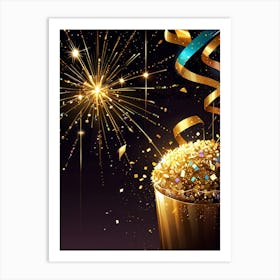 New Year Background 1 Art Print