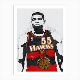Dikembe Mutombo Atlanta Hawks Art Print