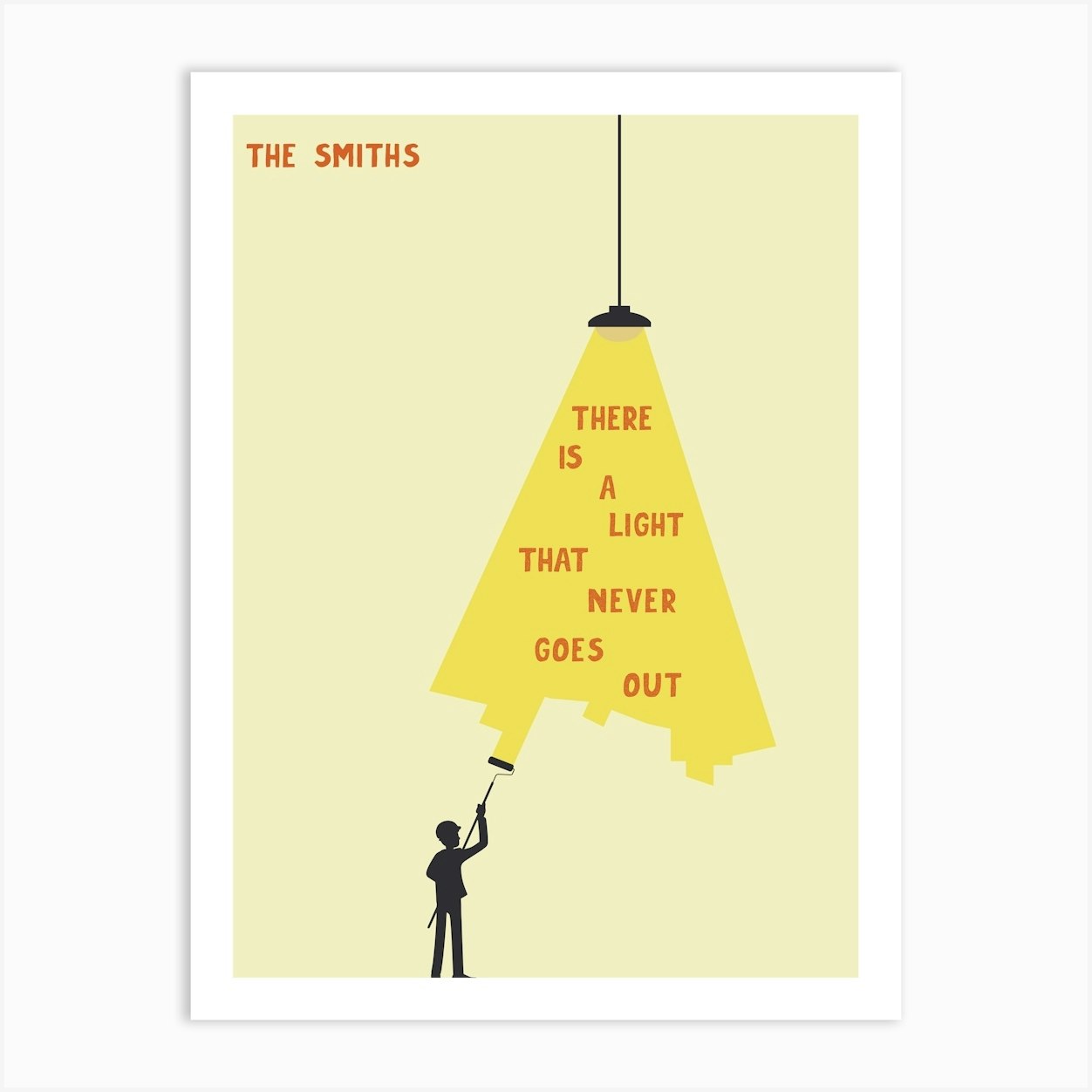 The Smiths Music Poster Song Lyrics Print Alternative Album Cover Cool Wall Art Retro Style Decor Morrissey Surreal Art 1 Art Print by Jaffa Orange
