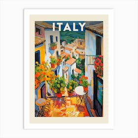 Sicily Italy 1 Fauvist Painting Travel Poster Art Print