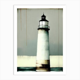 Lighthouse Symbol Abstract Painting Art Print