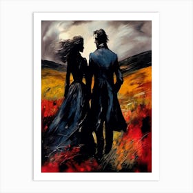 Dark Romance, Wuthering Heights, Cathy And Heathcliff Art Print