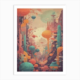 Sci-Fi City 1 Art Print