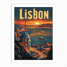 Aihrgdesign A Mid Century Modern Travel Poster For Lisbon Sho 60c0f126 Bea8 4216 B6b8 F6a4ec8b968b 1 Art Print