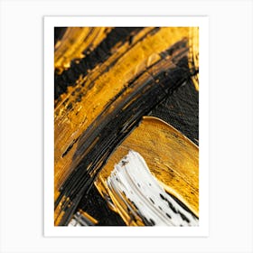 Abstract Gold And Black Painting 26 Art Print