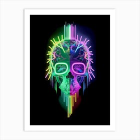 Neon Skull 39 Art Print