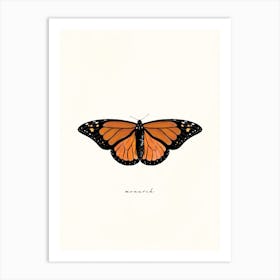 Monarch Butterfly Watercolor Art Print