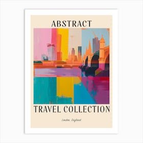 Abstract Travel Collection Poster London England 3 Art Print