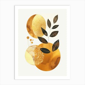 Golden Leaves 4 Art Print