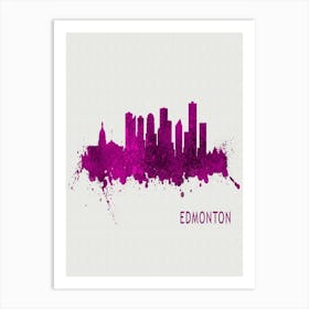 Edmonton Canada City Purple Art Print