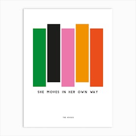 She Moves In Her Own Way The Kooks Inspired Retro Art Print