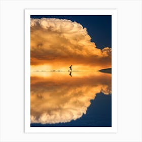 Walking At The Water Art Art Print