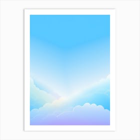 Blue Sky With Clouds 1 Art Print