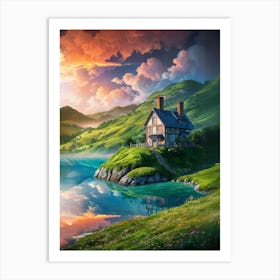 House On A Hill Art Print