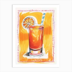 Long Island Iced Tea  Cocktail Art Kitchen Art Print