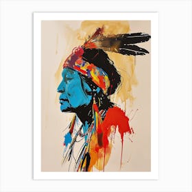 Ojibwe Opulence In Abstract Art ! Native American Art Art Print