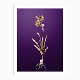 Gold Botanical Coppertips on Royal Purple n.0449 Art Print