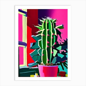 Christmas Cactus Modern Abstract Pop 3 Art Print